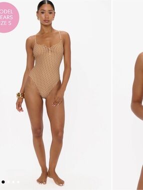 Show Me Your MuMu Brown Geo One-Piece Swimsuit